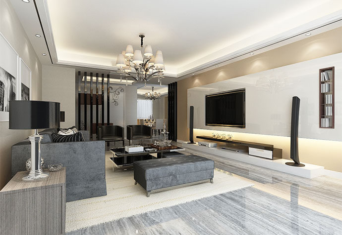 宝山区牡丹华庭211㎡公寓现代简约风格装修