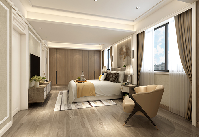 杨浦区国中酒店公寓160㎡现代简约风格装修