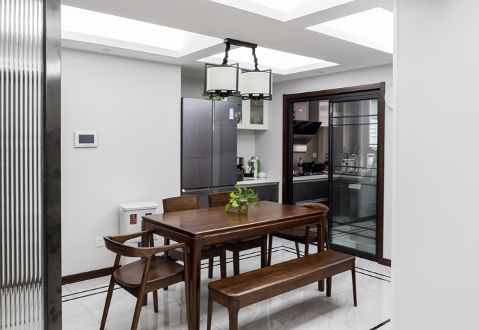 静安区南洋家园140㎡公寓新中式风格装修